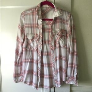 Blu Pepper button down flannel top
